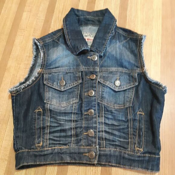 Hot Kiss Jean Vest size Medium - Picture 3 of 12